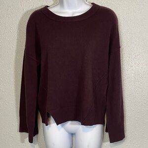 Parrish LA Deep Eggplant Cashmere Sweater